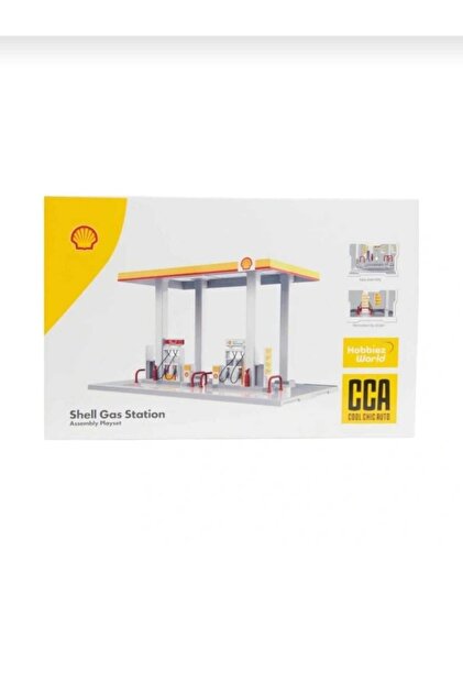 aksooytoys 1/64 Ölçek Shell Benzinlik İstasyonu Maket Diorama