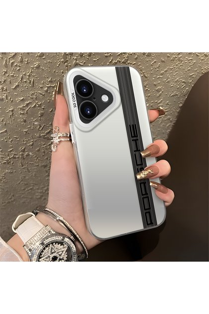 Car Badge Pattern Anti Fall Slim Hard Case Compatible with iPhone 16