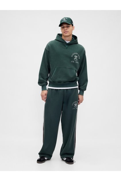 Erkek Koyu Yeşil Stranger Things Yetişkin Heavyweight Baggy Pantolon