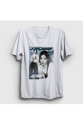 Presmono Unisex Beyaz Whiplash K Pop Aespa T-Shirt 590058tt