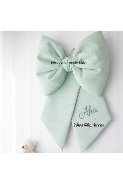 Embroidered Name Ready-Made Bow Door/Wall Decoration/Baby Room Decoration