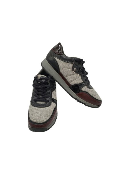 Adidași damă 36, material textil și imitație de piele, negru gri