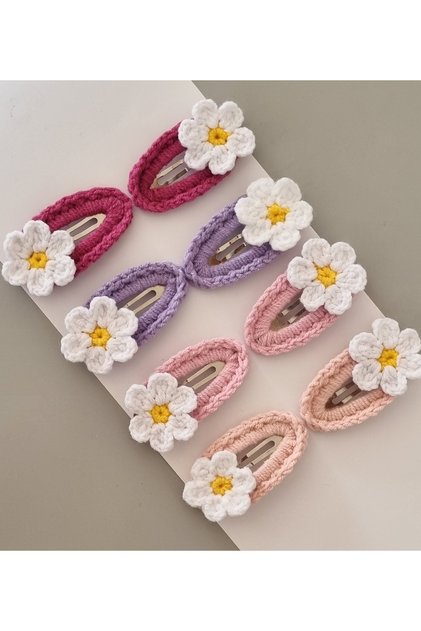 8 Pieces of Soft Colored Baby Girl Hair Clips Snap Clip Set of 8 Baby Clips - Girls' Hair Clips