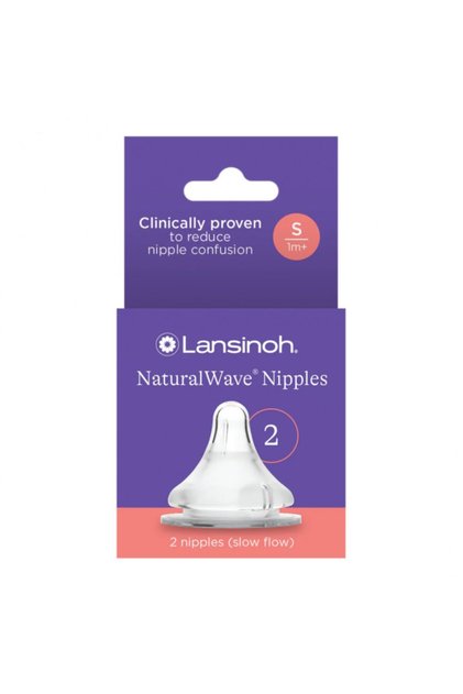 Tetina cu flux lent, Lansinoh, 2 buc