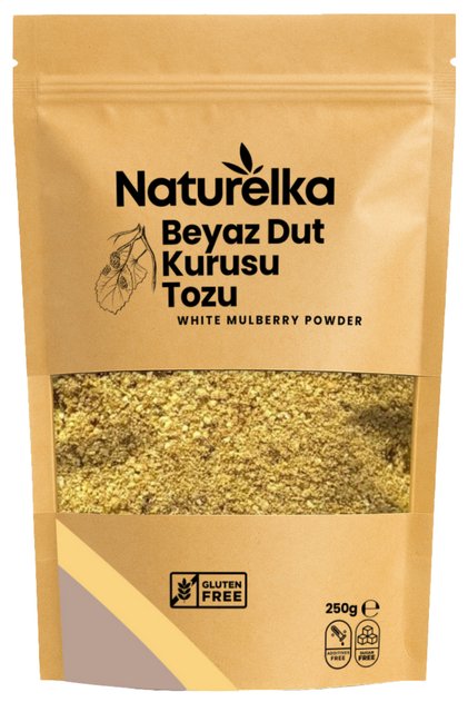 Glutensiz Beyaz Dut Kurusu Tozu 250 Gr