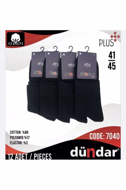 Erkek Plus Yarım Konç Havlu Patik Çorap 7040 - 6 Adet