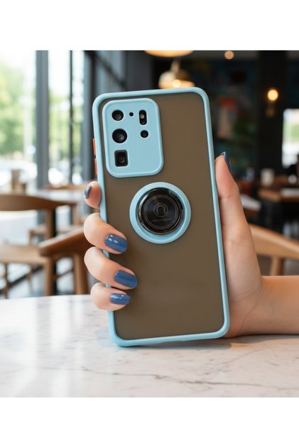 Ring Case with Camera Protection for Samsung Galaxy S20 Ultra - Stain Resistant Matte and Durable Construction