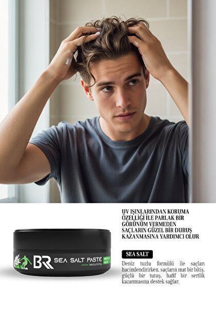Black Red Wax Saç Şekillendirici Wax Sea Salt Paste Deniz Tuzlu