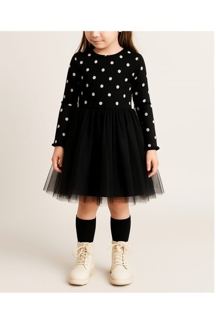 Baby Girl Child Polka Dot 4 Seasons Flexible Lycra Fluffy Tutu φόρεμα