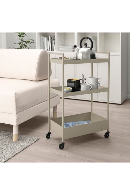 Nıssafors Banyo Düzenleyici, Banyo Servis Arabası, Bej, 50,5x30x83 cm