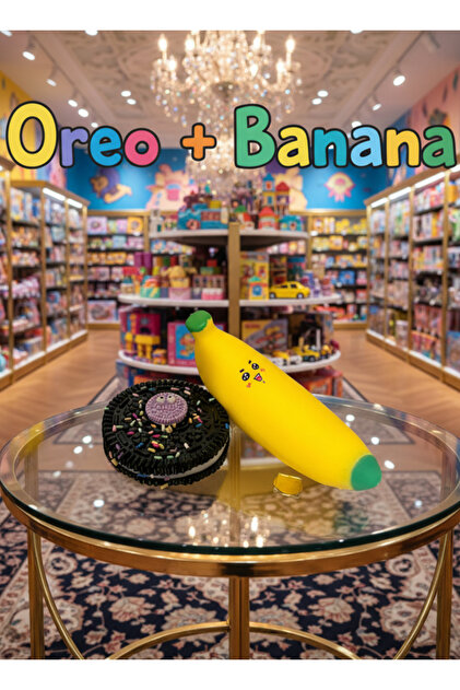 labubu sepeti 2 Adet 0reobanana Kedi Patisi Squishy-Sukuşi