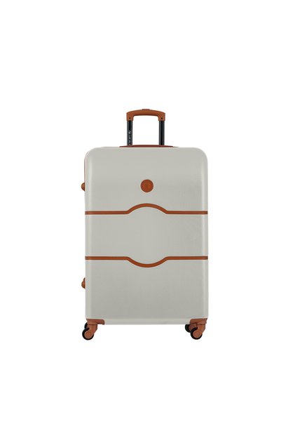 Iconic 24" Hard Luggage - Beige/Tan + Free Cover & 1-Year