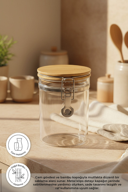 Mada Locked Glass Storage Container 14 cm