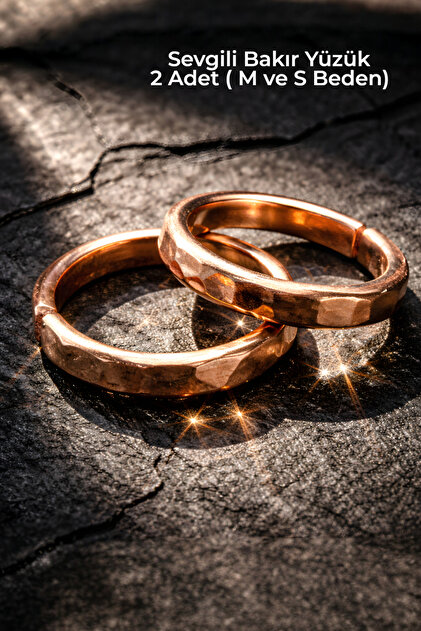 Dear Adjustable Handmade Copper Ring Heart to Heart (Fits All Fingers)