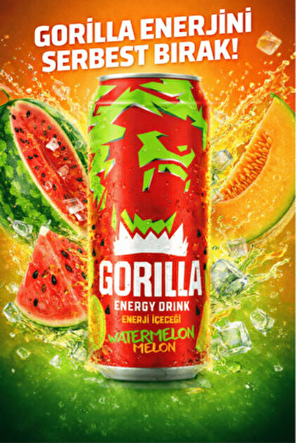 GORİLLA ENERGY DRINK WATERMELON MELON 500ML