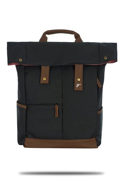 Serendip Black Unisex 15.6 Inch Waterproof Travel and Daily Backpack with Laptop Compartment