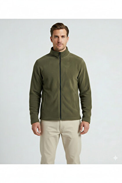 Timberland Polartec Mıx Medıa Full Zıp Fleece Erkek Yeşil Ceket