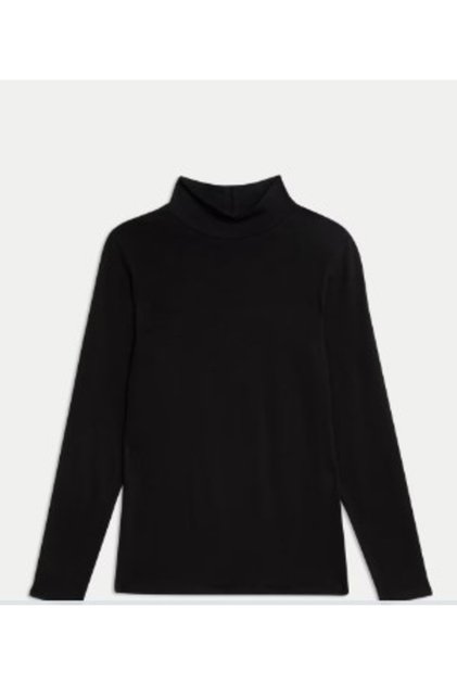 Pamuklu Boğazlı Yaka Slim Fit Üst