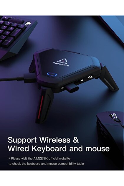 AimZenix Monster AX600 PS5 Klavye Fare Konsol Dönüştürücüsü PS4