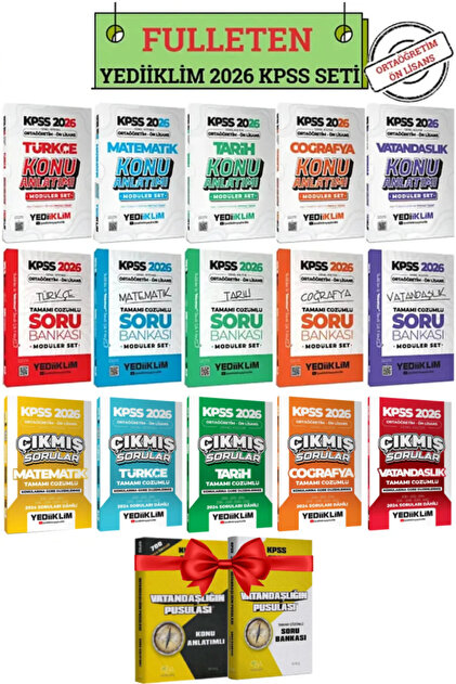 Yediiklim Yayınları KPSS 2026 Ortaöğretim Ön Lisans Modüler Konu