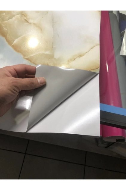 Yapışkanlı Folyo Mutfak Dolap Ve Mobilya Kaplama Folyosu Parlak Beyaz