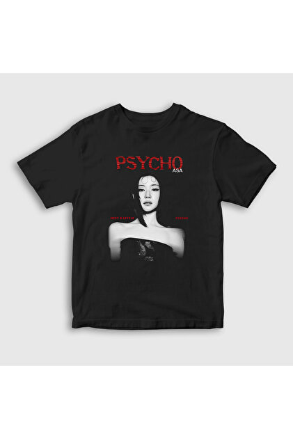 Presmono Unisex Çocuk Siyah Ahyeon Psycho K Pop Babymonster T