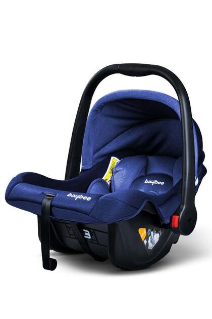 3 in 1 Baby Carry Cot for Newborn with Canopy, Adjustable Handle, 3 Point Safety Belt (Blue)