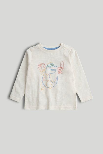 Grafik Desenli Uzun Kollu Tshirt