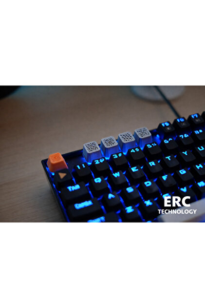 ERCTECH Siyah Artisan Keycap – Mekanik Klavye Tuş Başlığı Custom