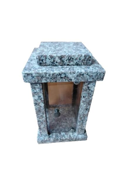 Felinar din granit G644 - Maro, 13 x 14 x 23 cm