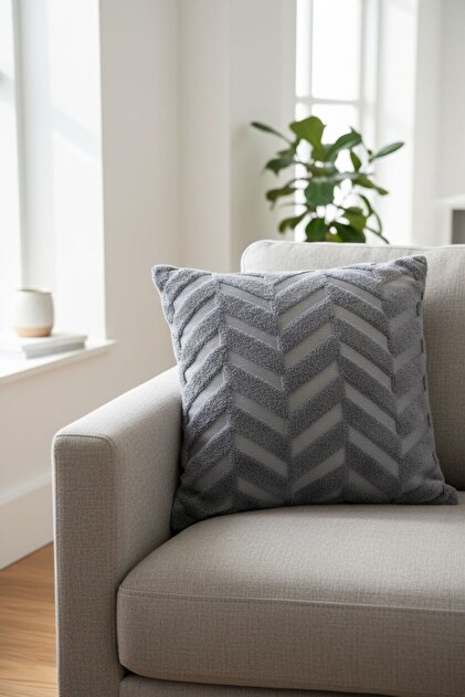 Wellsoft Double-Sided Throw Pillow Cover Anthracite