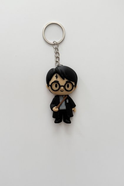 Harry Potter Figure Silver Chain Keychain