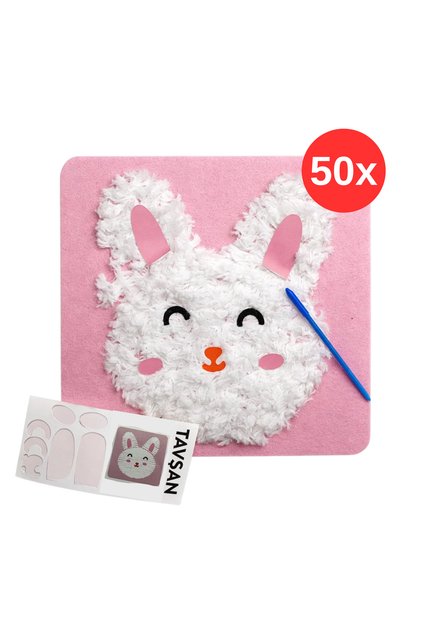 Rabbit Themed Punch Embroidery Set for Children | Kindergarten Activity Kit
