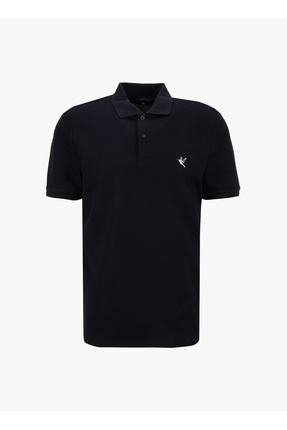 Fabrika Düz Siyah Erkek Polo T-Shirt F4SM-TST 0747 NB - Fiyatı