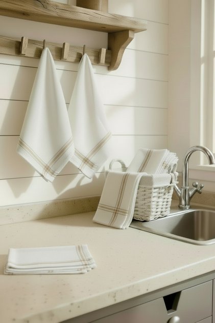 Set of 10 Kitchen Towels & German Napkin & Tea Towel 50X70Cm