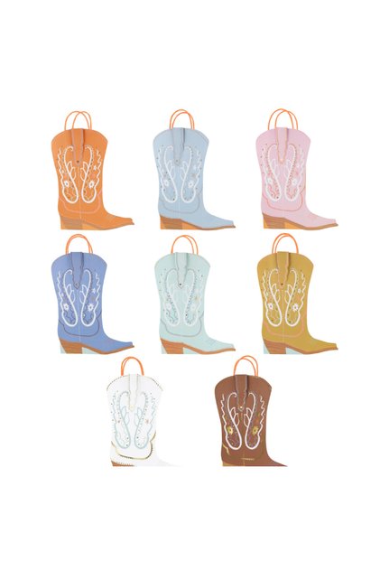 Cowboy Gift Bags - 8 Pieces