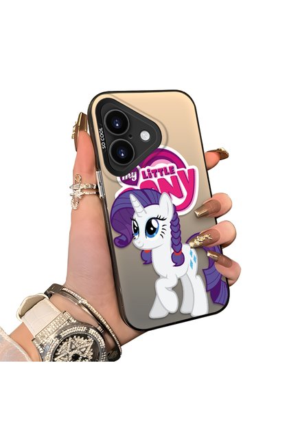 iPhone 16 Compatible Hard Acrylic Back Silicone Edge Lens Protection Case My Little Pony