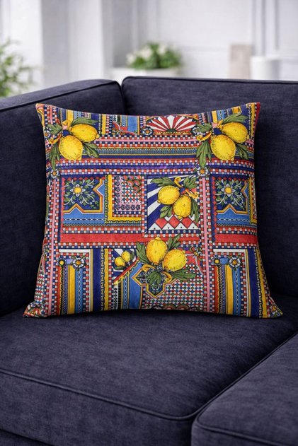 Milano Sole Alessi Double-Sided Cotton Cushion Cover – Hidden Zipper, Lined (45×45 cm)