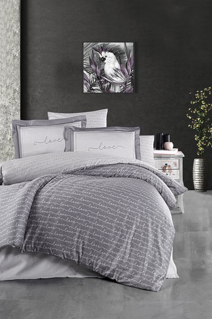 Love 100% Cotton Satin 200 Tc (80 Thread) Single Duvet Cover Set