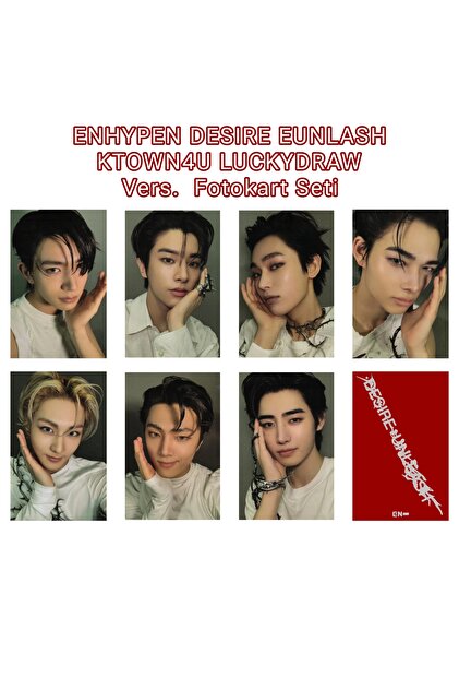 Sntay ENHYPEN Fotokart Seti DESIRE EUNLASH KTOWN4U LUCKYDRAW