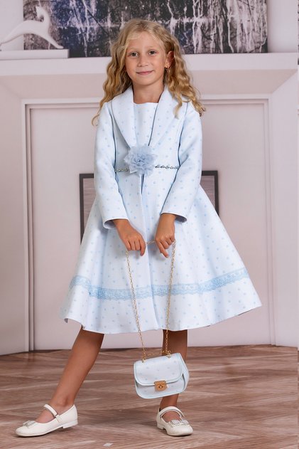 Girls' Jacketed Dress with Bag