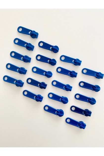 20 Pieces of Dark Blue Color Plastic, Suitable for Meter-Long Zippers, T5 Classic Quality Full Zipper Head