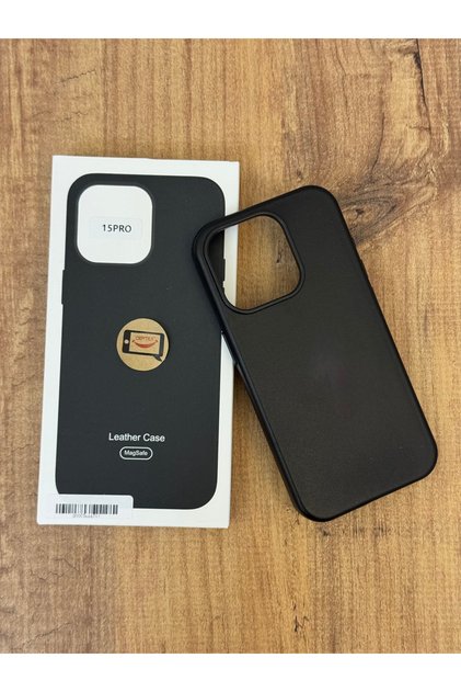 iPhone 15 Pro Compatible Animated Magsafe Featured Leather Case with Velvet Inside