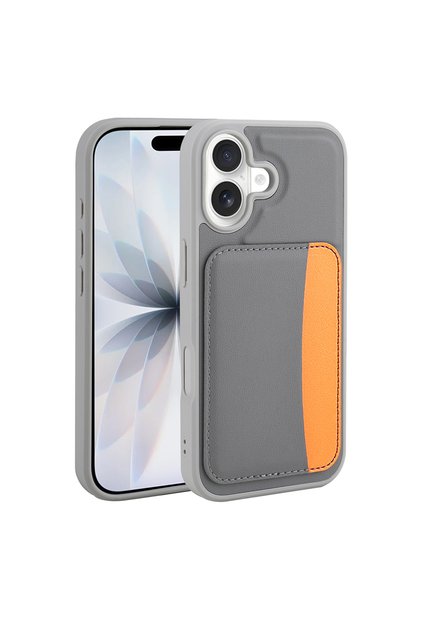 Colorful A+ Quality Cover with Card Holder in Leather Look Compatible with iPhone 16