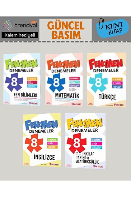 Fenomen Yayıncılık 8. Sınıf Branş Denemeleri Seti (Türkçe