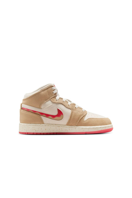 Nike Air Jordan 1 Mid SE Gs 'Peanut Butter Jelly' Basketbol