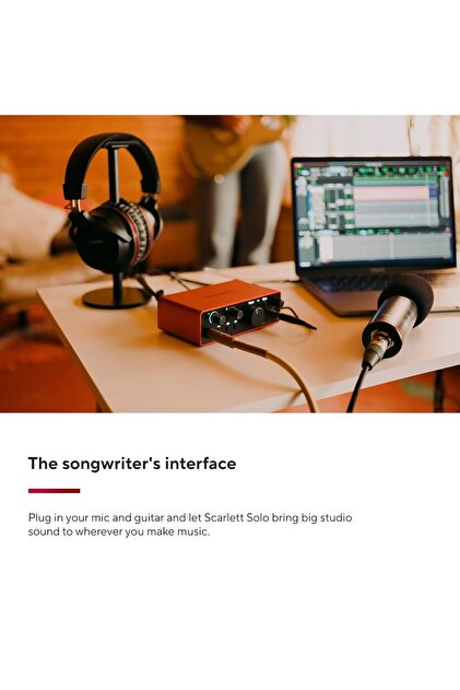 E&D Collection Focusrite Scarlett Solo Gen 4 Ses Kartı: Gitarist