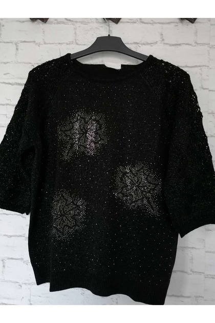 Superior Quality, Standard Size, Capri Sleeves, Cotton-Acrylic Blend, Stylish, Knitwear Sweater/Blouse