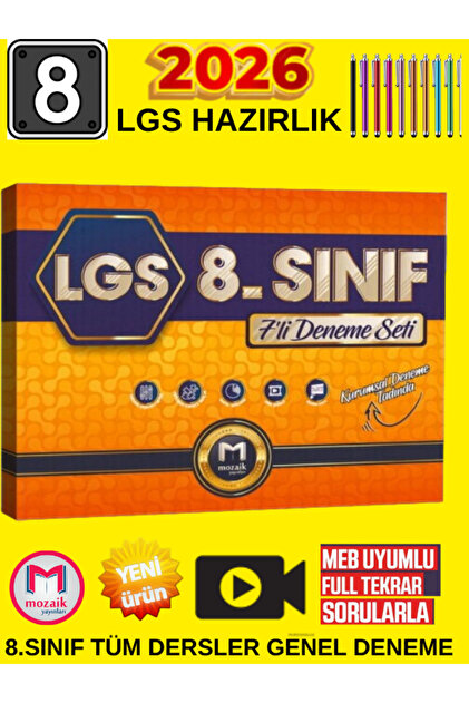 Mozaik Yayınları Mozaik & Ulti 8. Sınıf LGS 2026 Deneme Seti (11