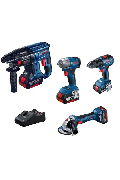 Dörtlü Montaj Seti ( GWS 18V-8 , GDS18V-350 , GSR 18V-50 , GBH 180-Li + GBA 18 V 4.0 ah x4 )